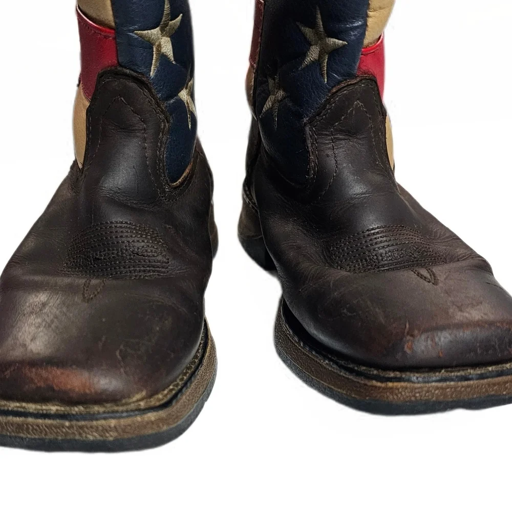 Durango Girls' Lil Rebel Big Kids' Flag Western Cowboy Boots Stars Stripes